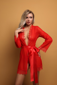 Халатик "Le Frivole" красный, L/XL