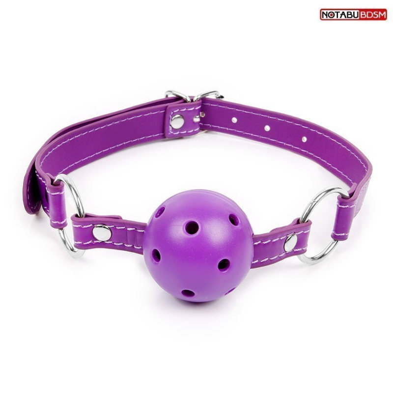 Кляп с отверстиями для дыхания &quot;Notabu BDSM&quot; фиолетовый 