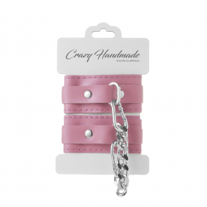 Наручники "Crazy Handmade" розовые, кожа